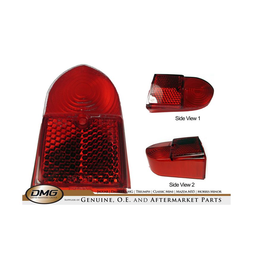 RH REAR LENS (RED):  MGA MKII, MINI