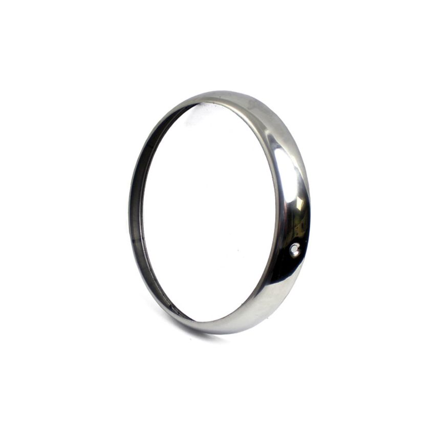 H/LAMP RIM STAINLESS:  TR2/3, S&M, MM
