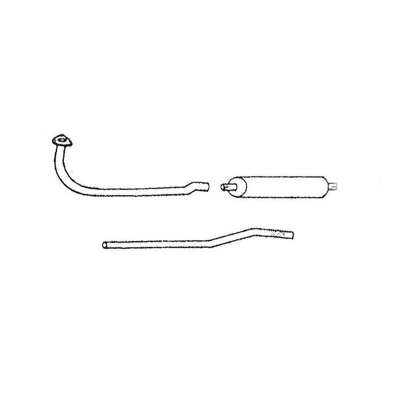 EXHAUST SYSTEM:  MG TF 1953-55