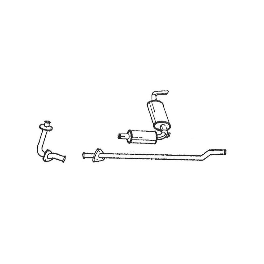 EXHAUST SYSTEM:  MIDGET 1500 75-79