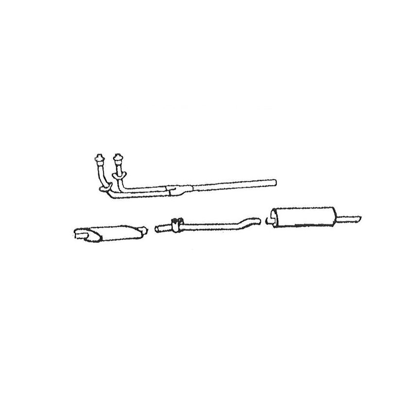 EXHAUST SYSTEM:  MGB 62-74
