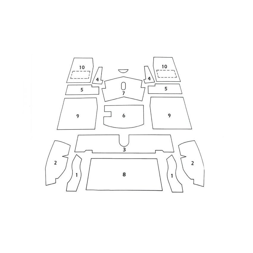 CARPET SET (BLACK):  MIDGET 1275 1500