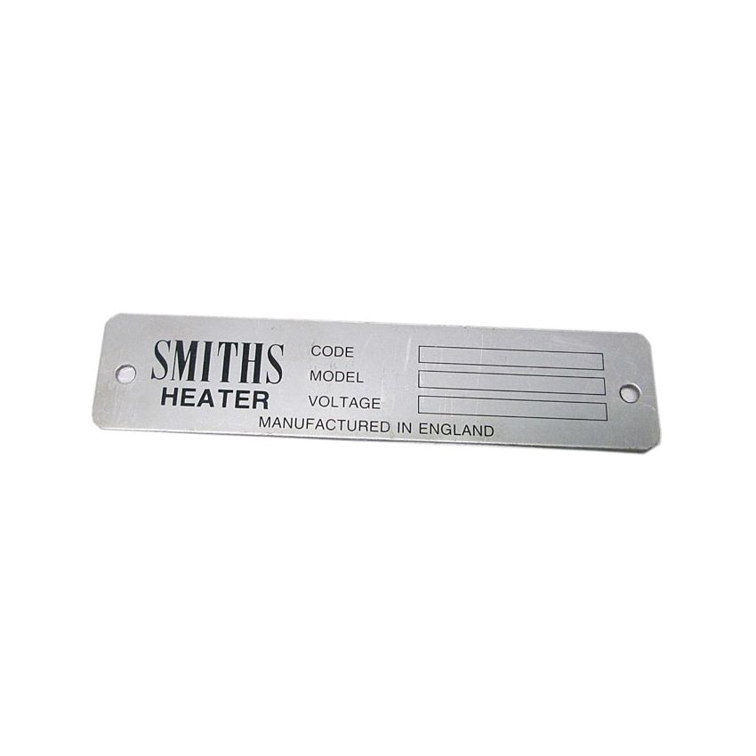 HEATER LABEL (SMITHS HEATER): MORRIS MINOR