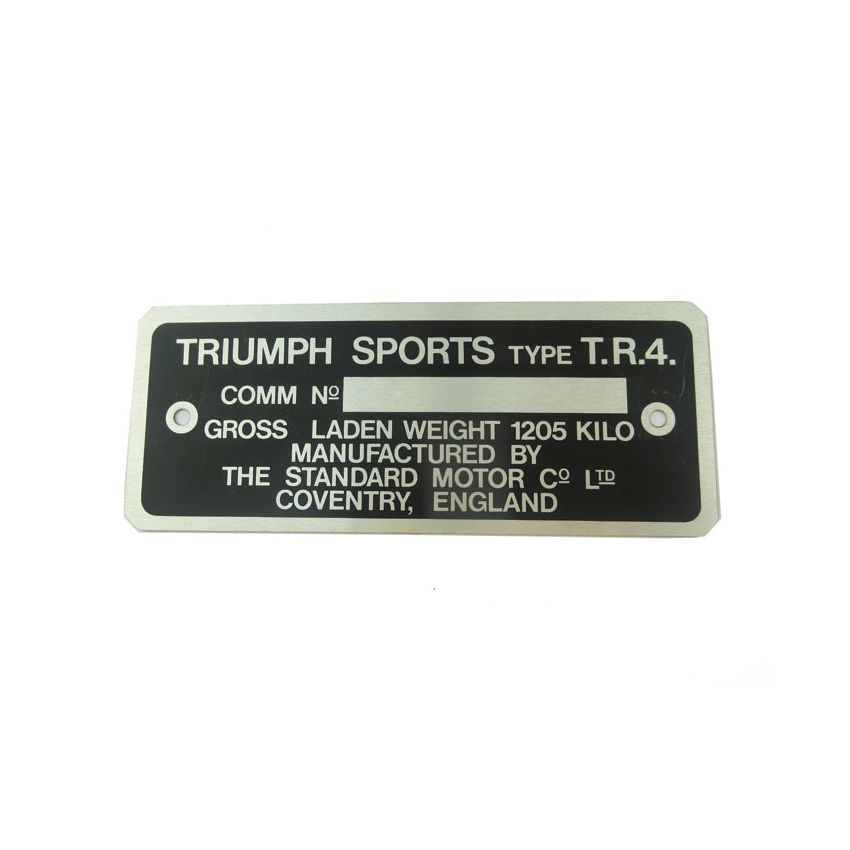 CHASSIS PLATE:  TR4