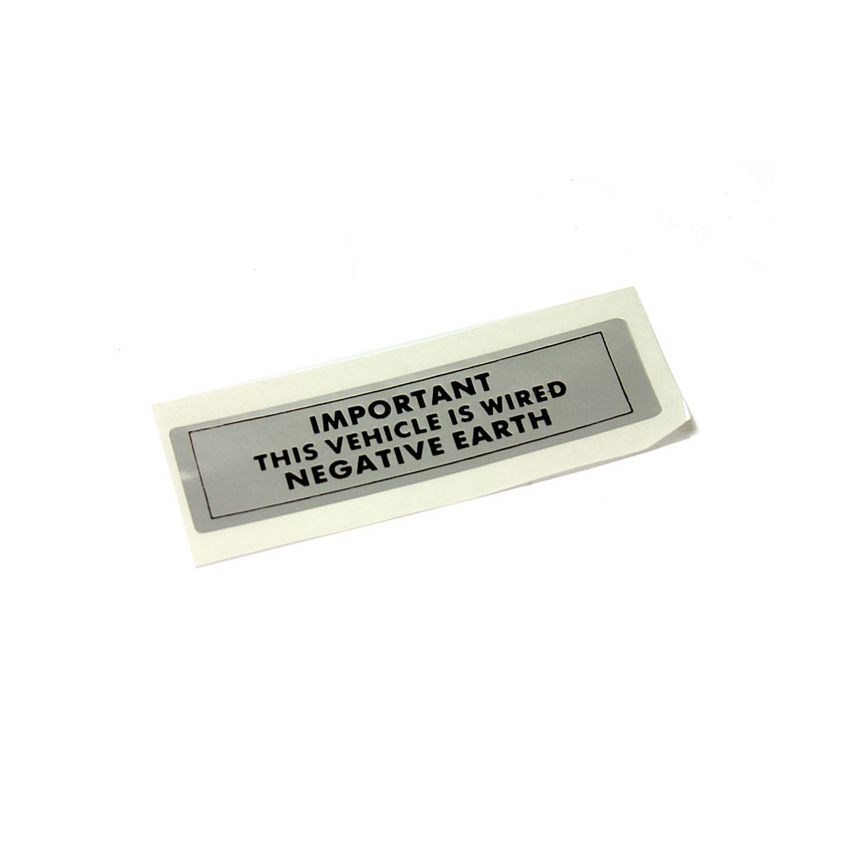 LABEL NEG. EARTH:  VARIOUS, MG, TRIUMPH, SPITFIRE, MINI, MM