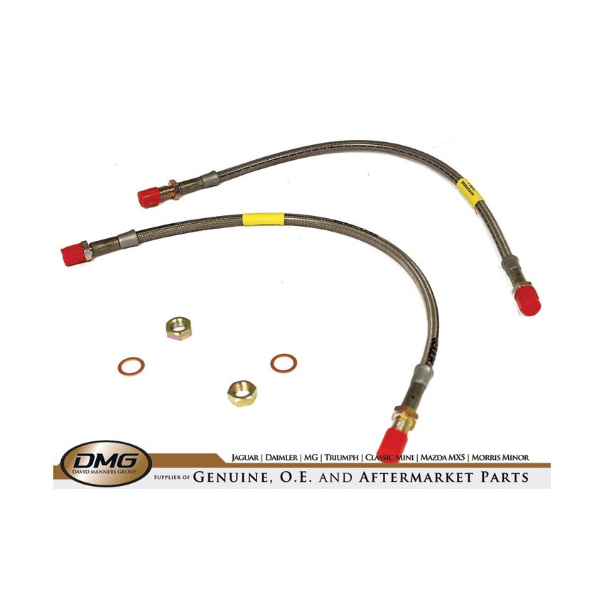 BRAIDED HOSE PAIR:  TR4A, HERALD, VITESSE, SPITFIRE