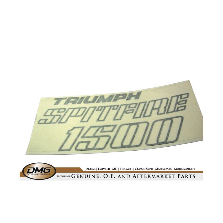 DECAL (SILVER):  TRIUMPH, SPITFIRE 1500