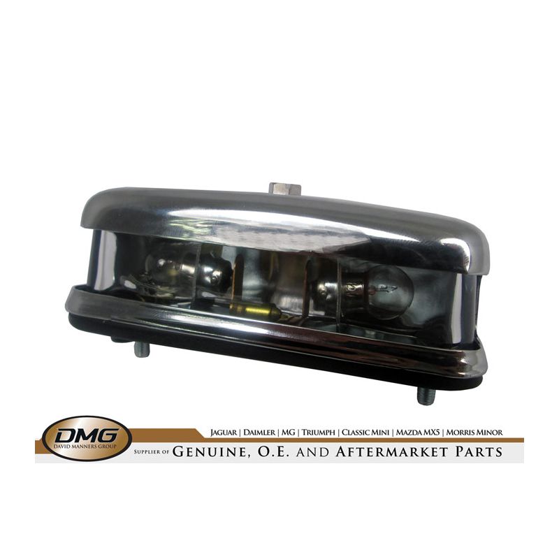 NUMBER PLATE LAMP (CHROME):  MGA, MGB, S&M L467, MM