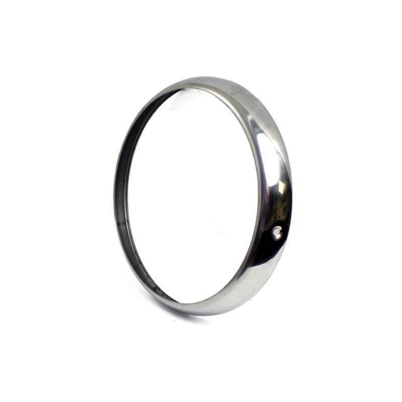 H/LAMP RIM STAINLESS:  TR2/3, S&M, MM