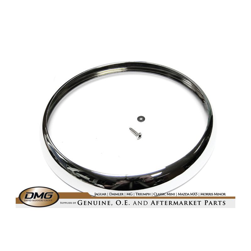 H/LAMP RIM CHROME:  TR2, TR3A, S&M, TVR, MINI, MM