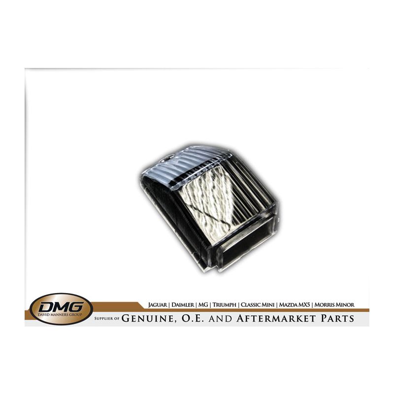 LENS WHITE FR LHD CHROME BUMPER:  MGB, SPITFIRE