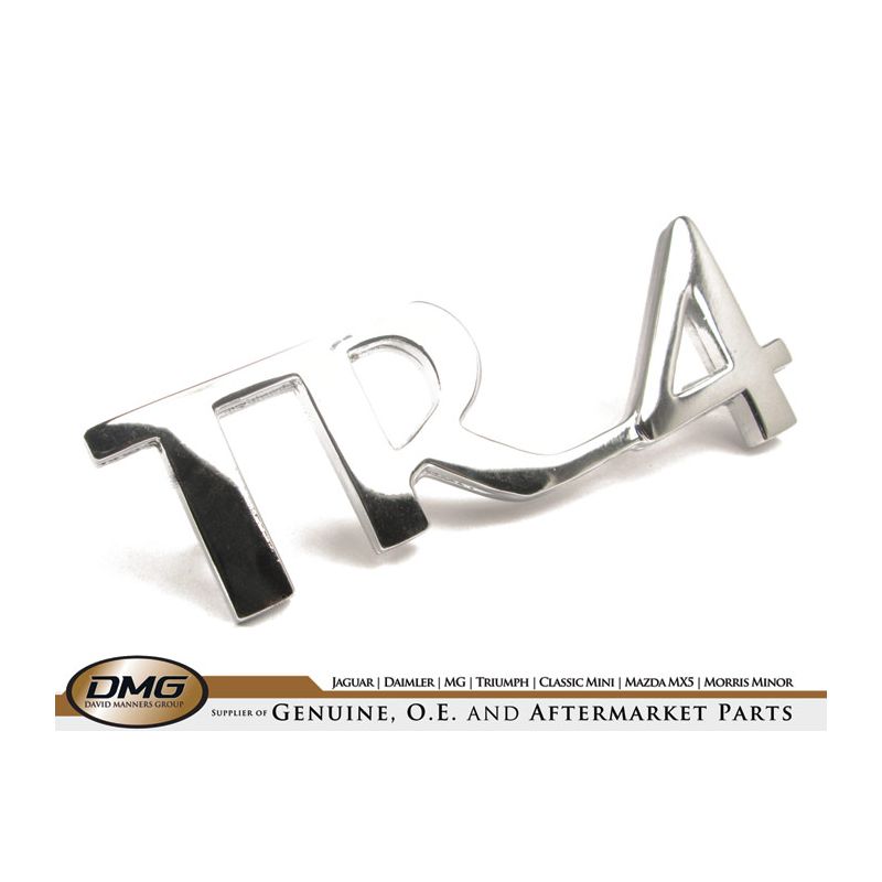 BOOT LID BADGE (CHROME):  TR4