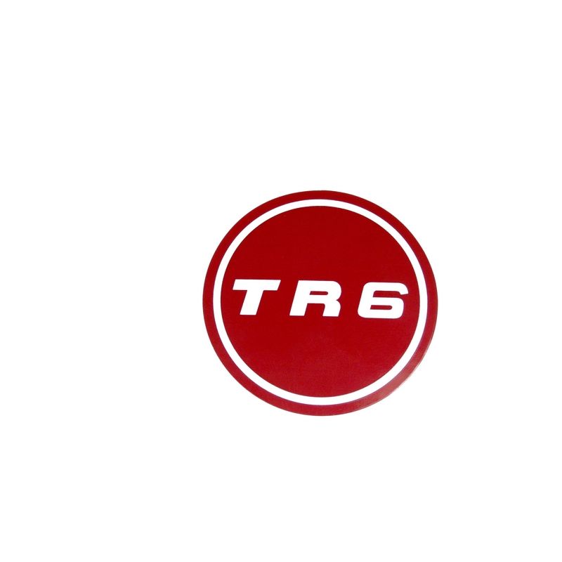 DECAL WHEEL CENTRE RED T6:  TR6