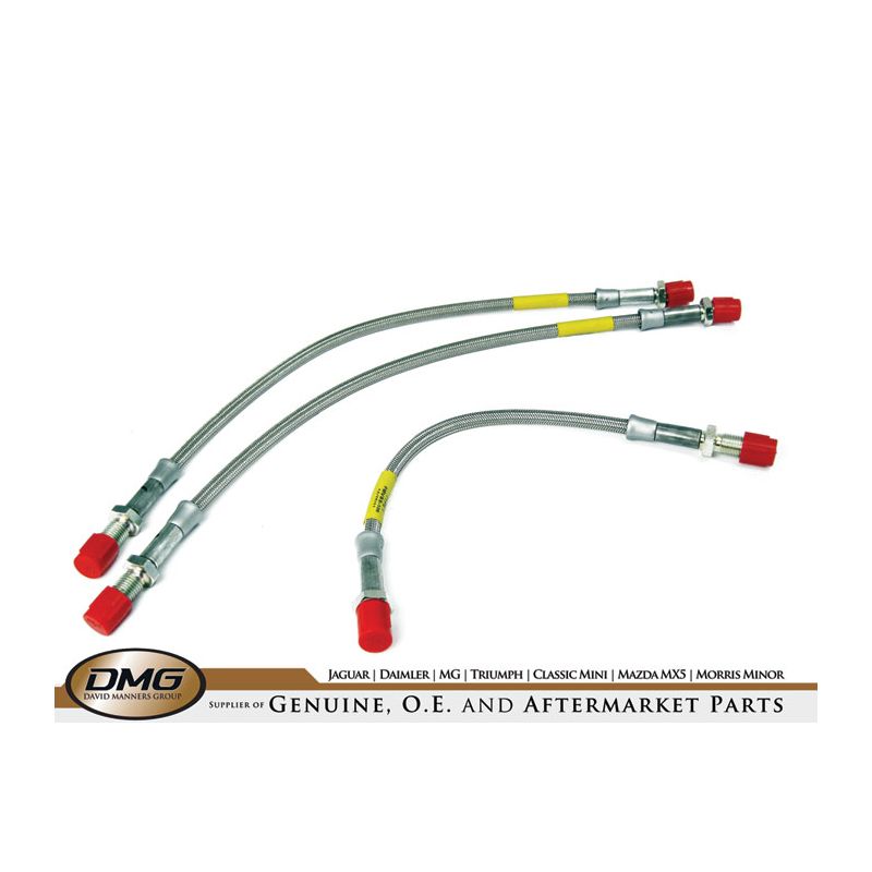 BRAKE HOSE SET SS:  MGB