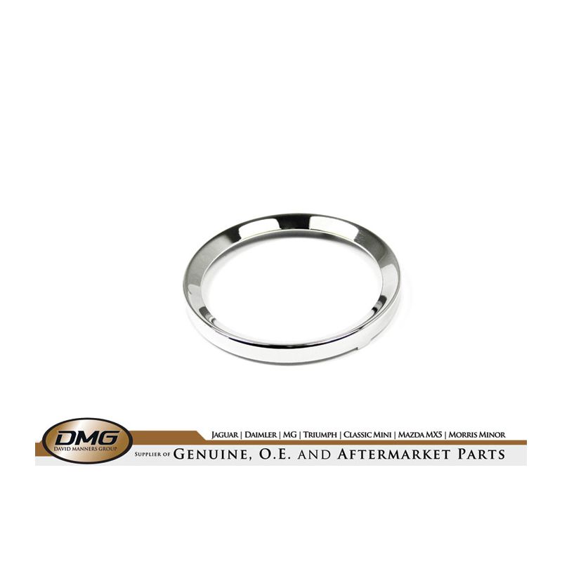 BEZEL 2" DIA CHROME:  MGB, SPITFIRE, S&M, GT6