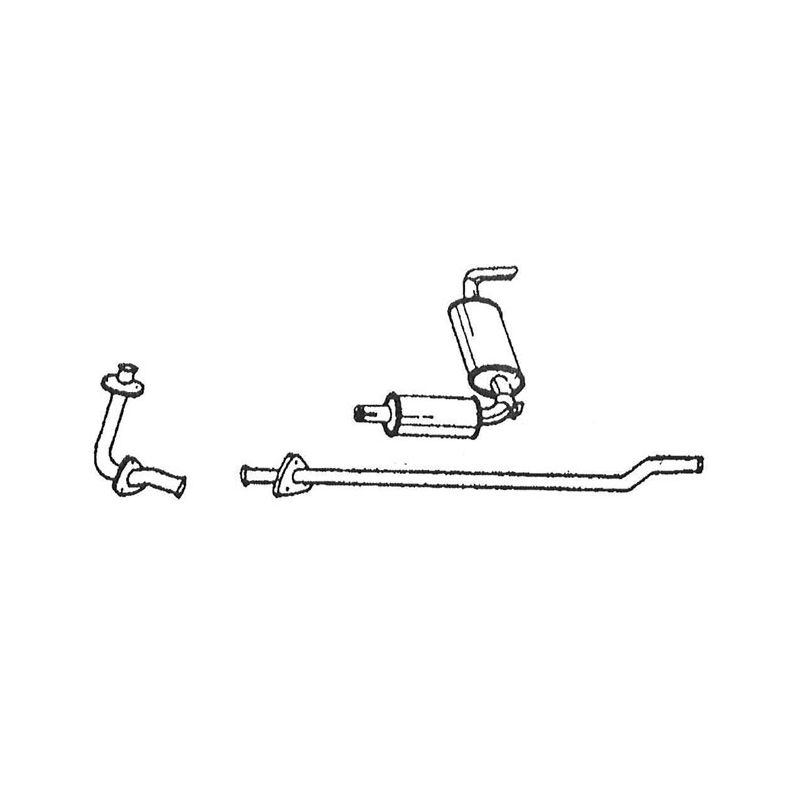 EXHAUST SYSTEM:  MIDGET 1500 75-79