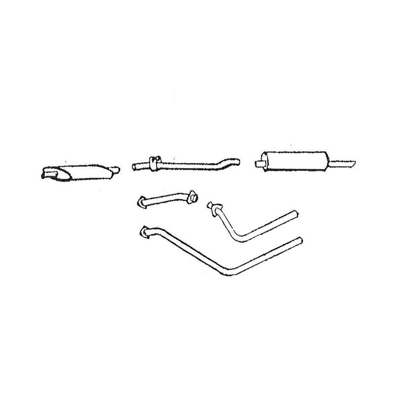 EXHAUST SYSTEM:  MGB 62-74