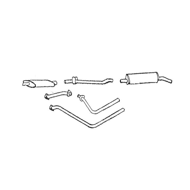 EXHAUST SYSTEM:  MGB USA 75-80