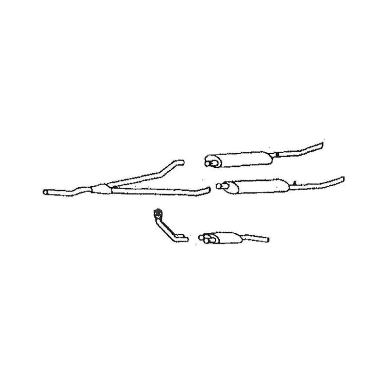 EXHAUST SYSTEM TWIN:  TR4A 65-66