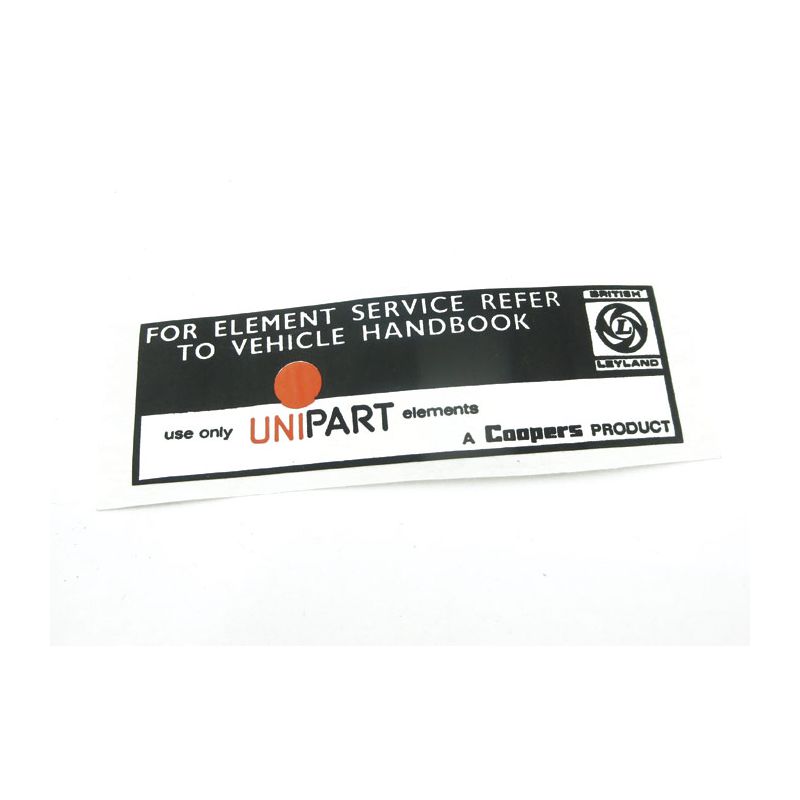 FILTER LABEL (UNIPART)
