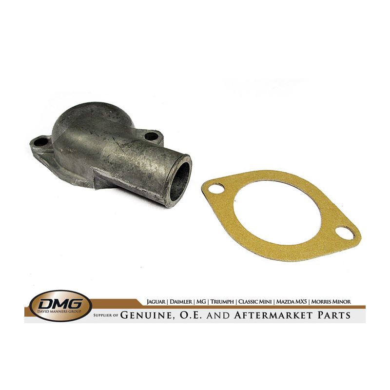 THERMOSTAT HOUSING + GASKET:  TR250, SPITFIRE, STAG