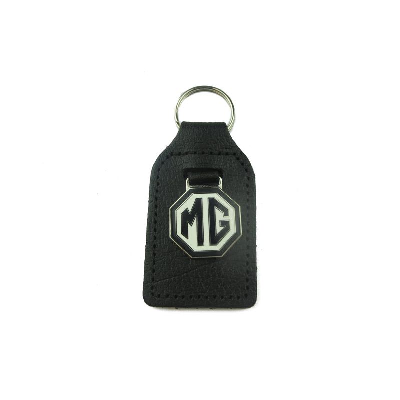 KEY FOB OCTAGON BLACK/WHITE:  MG