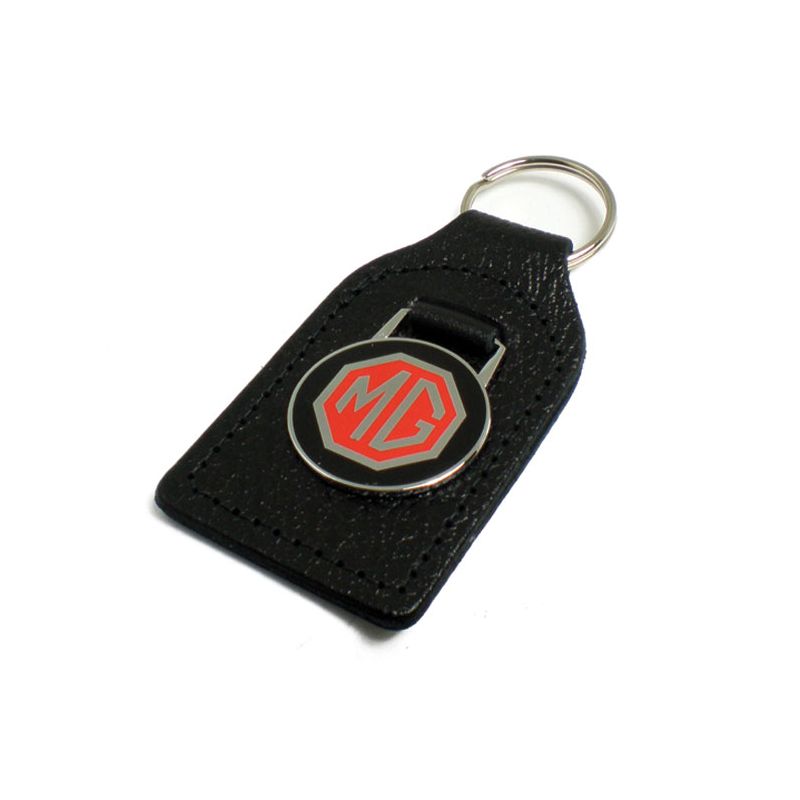 KEYFOB RED/BLACK  LEATHER:  MG