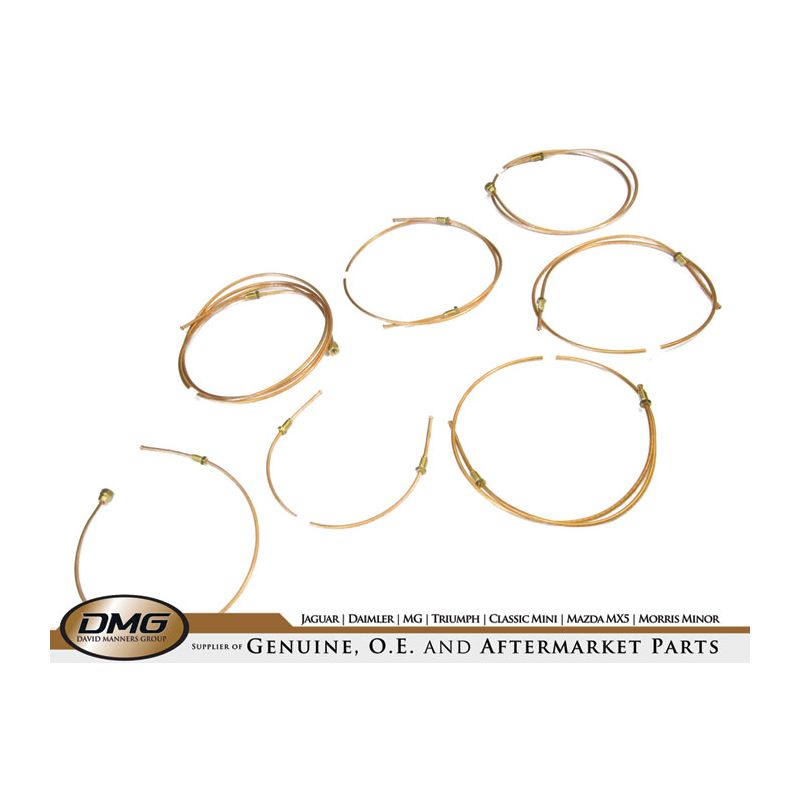 BRAKE PIPE SET RHD:  MGB CHROME BUMPER