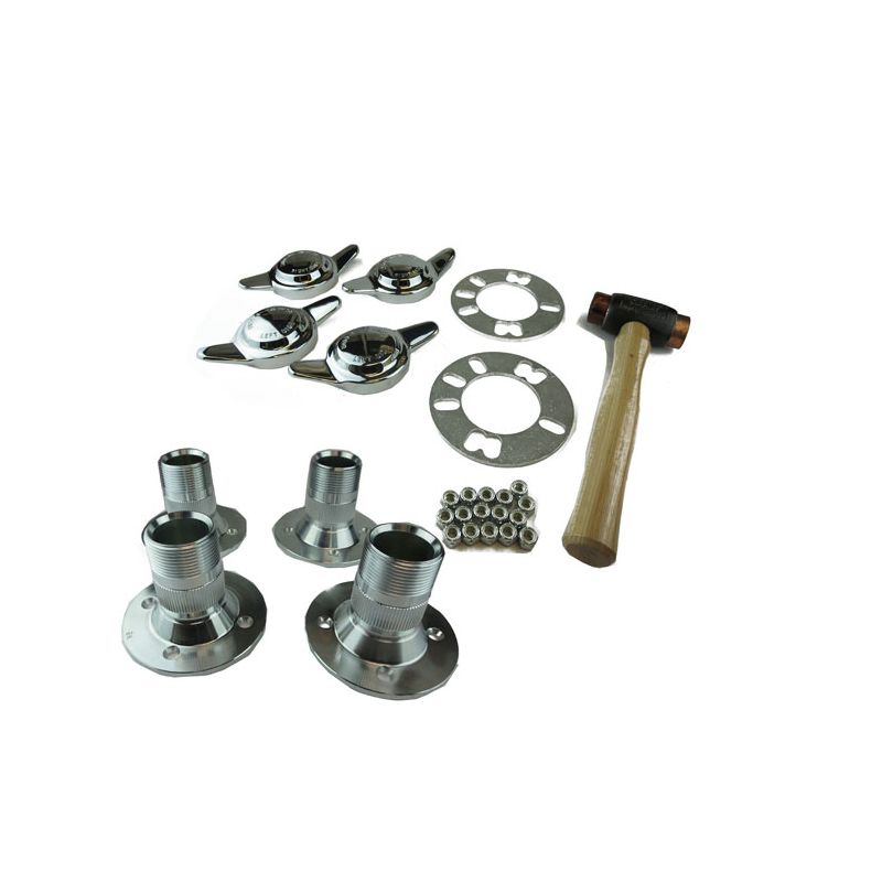 WIRE WHEEL HUB SET (2-EAR):  S&M 58-80