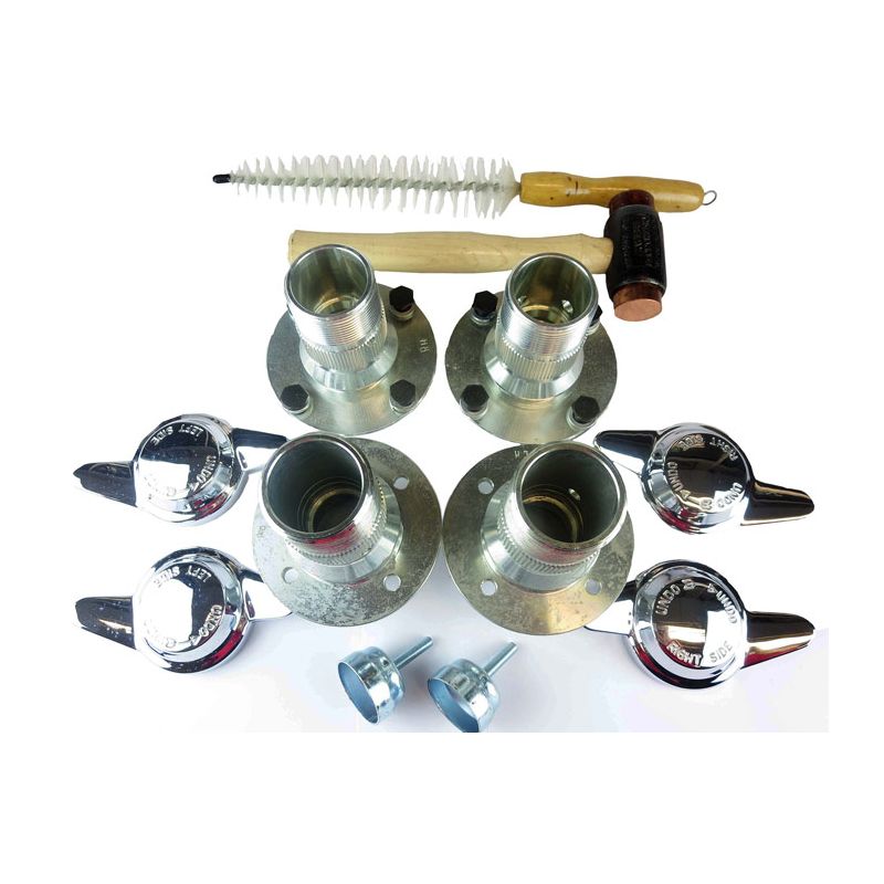 WIRE WHEEL HUB CONVERSION (2-EAR) TUBE AXLE:  MGB 65-80