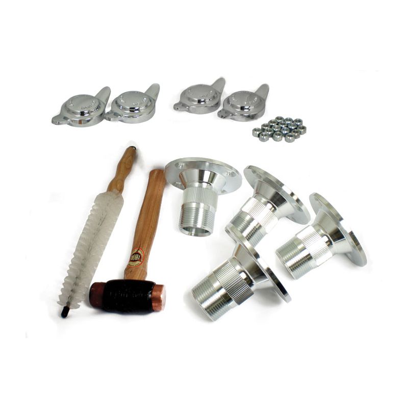 WIRE WHEEL HUB KIT (2-EAR):  TR3, TR3A, TR4, TR4A, TR5, TR6, STAG