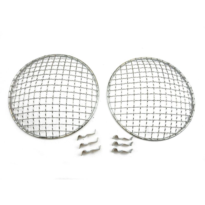 PAIR 7" H/LAMP STONEGUARDS - STAINLESS STEEL:  VARIOUS