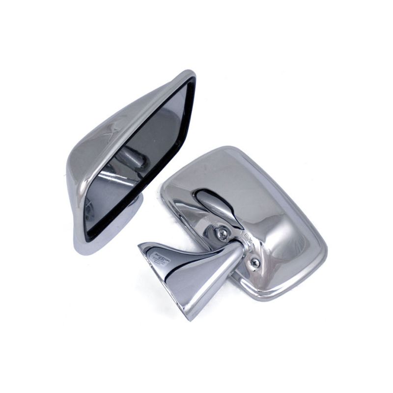 RH DOOR MIRROR S/S FLAT TEX:  MGB, MIDGET, MINI