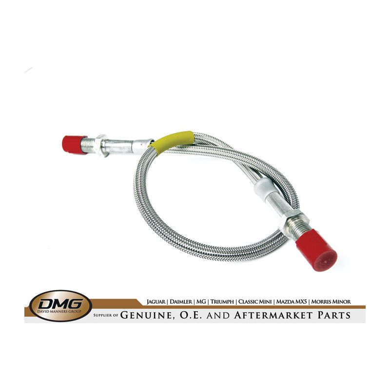 BRAIDED BRAKE HOSE:  MGA, MG TC FR, DOLOMITE