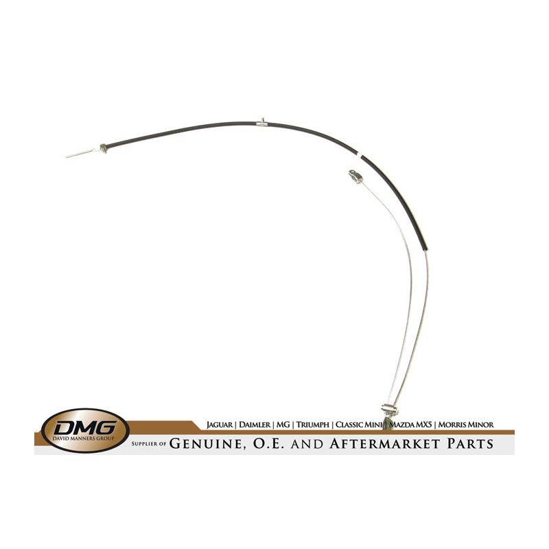 HANDBRAKE CABLE (STEEL WHEEL):  MGB 74-76