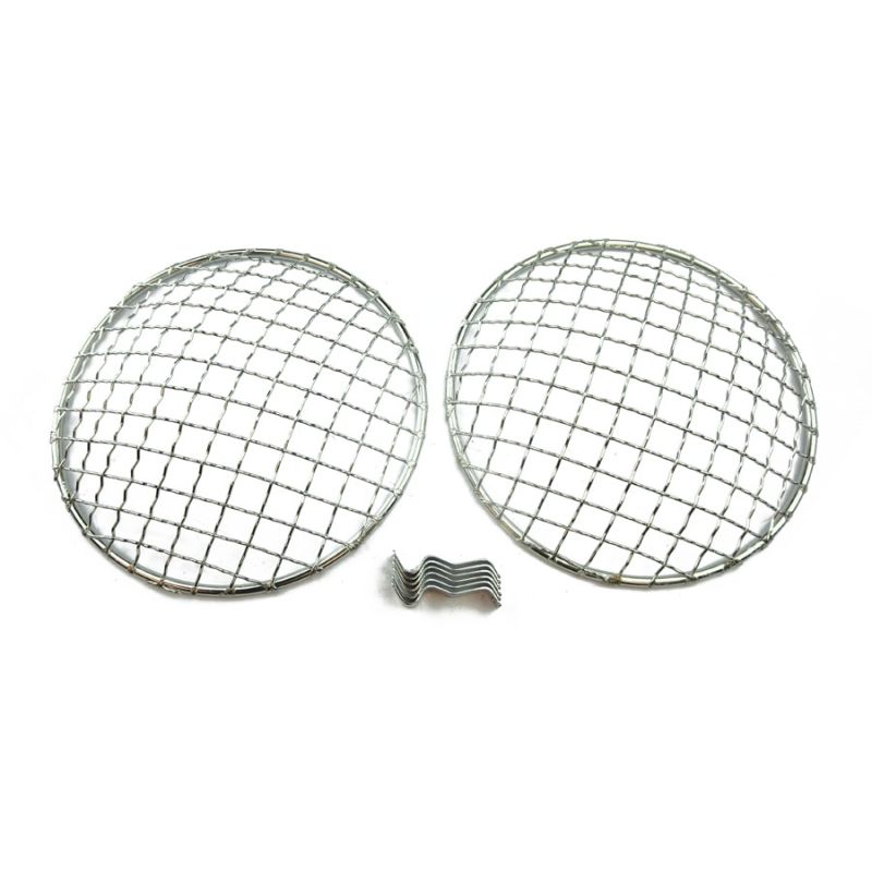 HEADLAMP STONEGUARDS 5.3/4"  (PAIR) (S/STEEL)