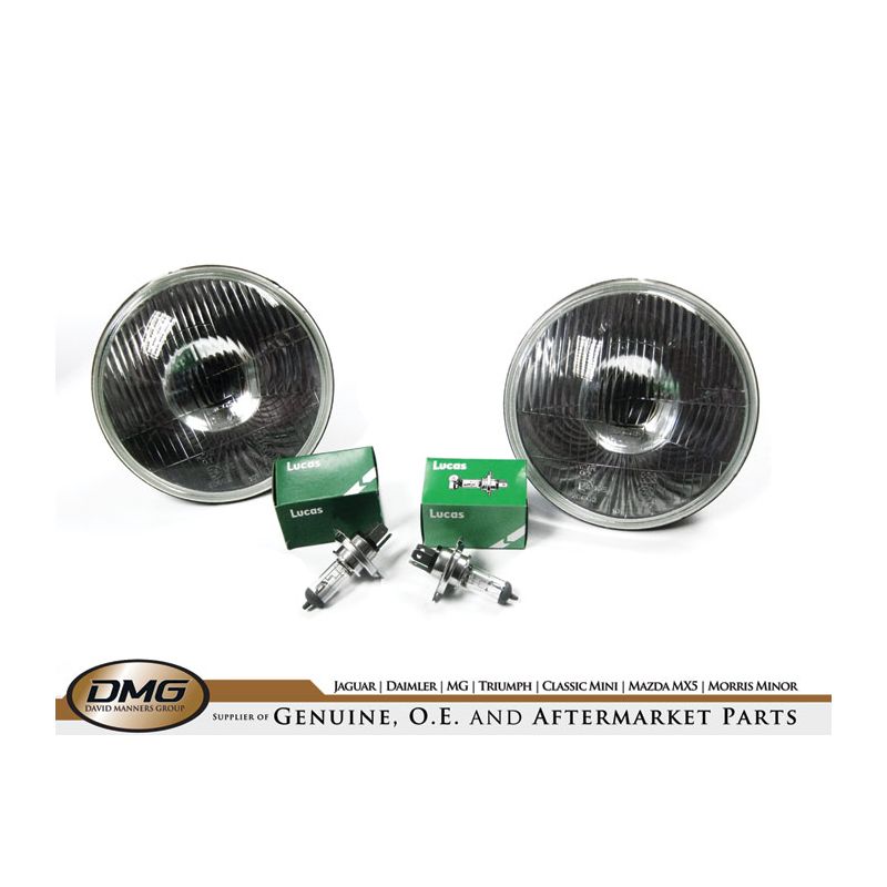 LHD H4 KIT NO PILOT WITH BULBS: 7"  MGB