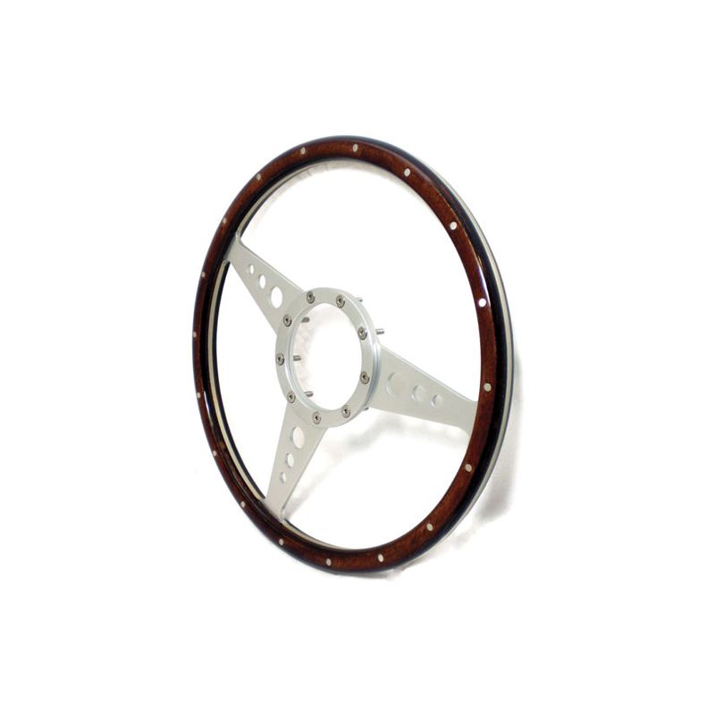 STEERING WHEEL 14" MK3 FLAT DARK WOOD:  VARIOUS