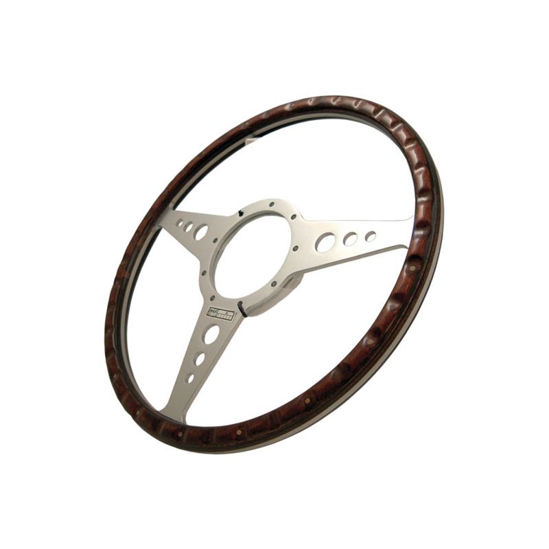 STEERING WHEEL MK3 15" FLAT/DARK WOOD/POLISH:  VARIOUS