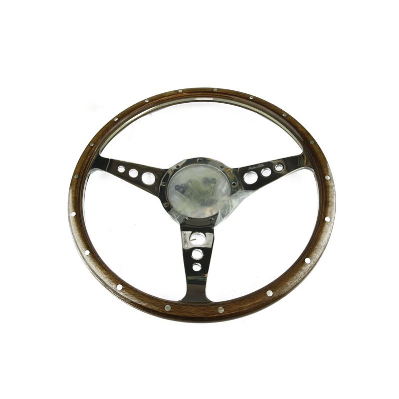 STEERING WHEEL 14" MK3 DISHED WOOD:  VARIOUS, MINI