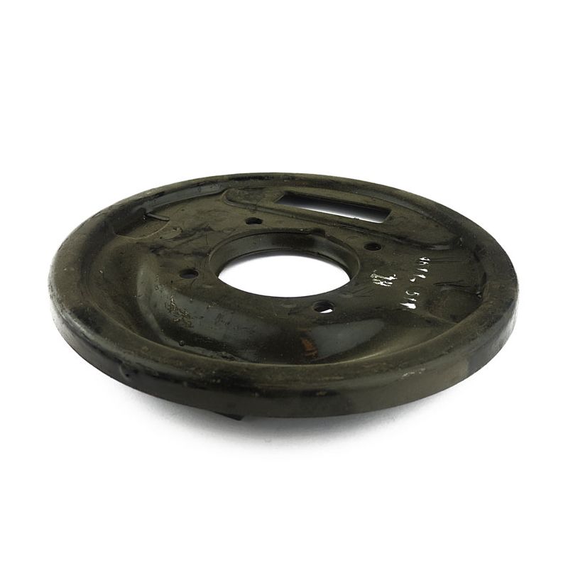 LH REAR BRAKE BACK PLATE:  MORRIS MINOR