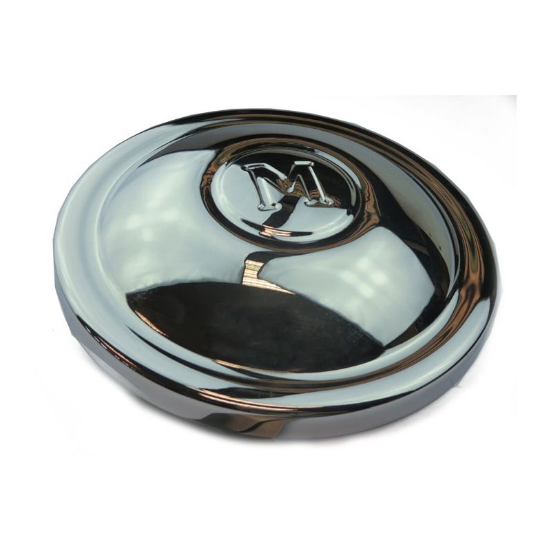 HUB CAP "M" (CHROME):  MORRIS MINOR EARLY