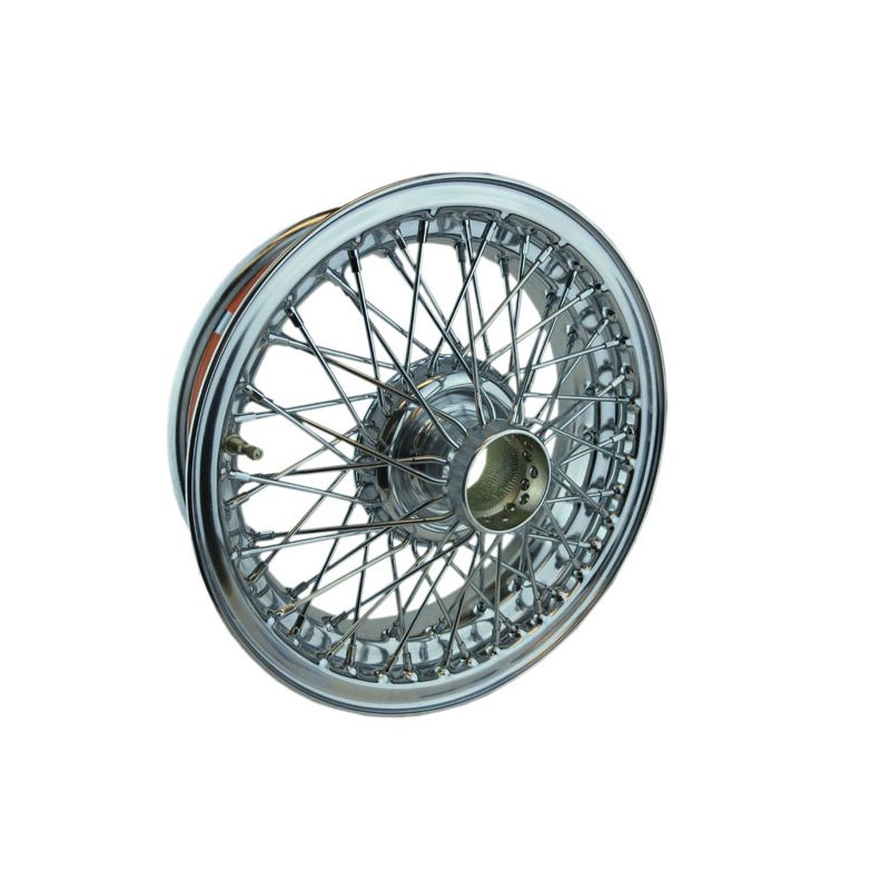 WIRE WHEEL-CHROME:  MGA, TR3, TR3A, TR4, TR4A, TR5, AH BIG HEALEY