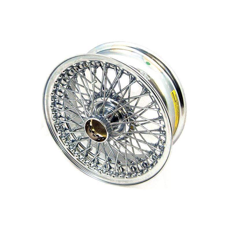 WIRE WHEEL-CHROME:  MGA, TR3, TR3A, TR4, TR4A, TR5, TR6, AH BIG HEALEY