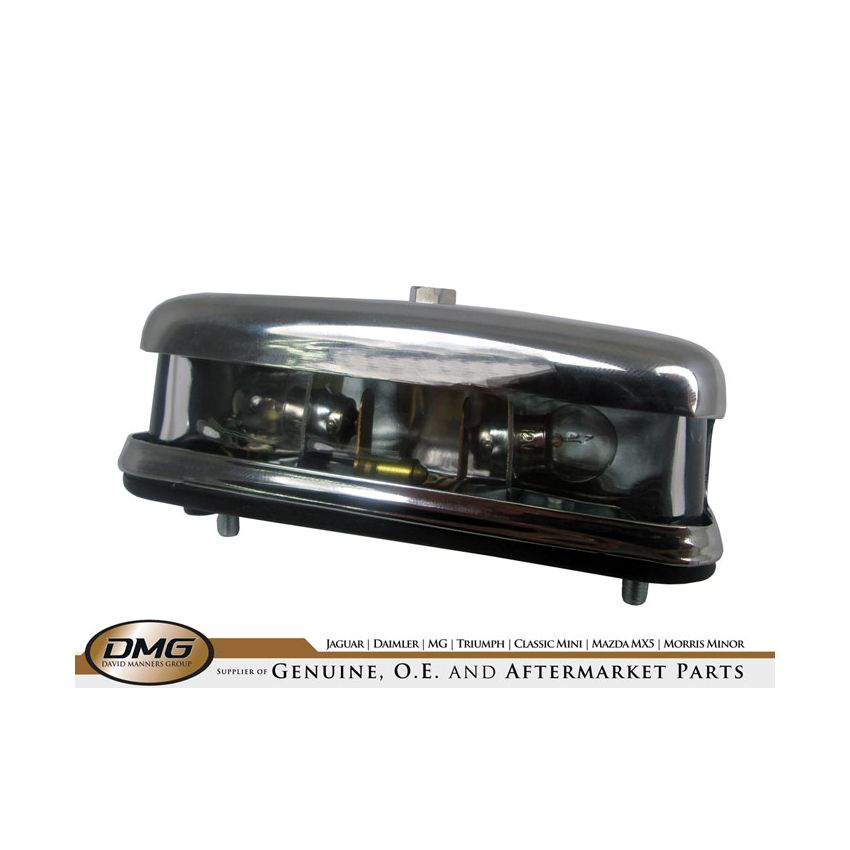 NUMBER PLATE LAMP (CHROME):  MGA, MGB, S&M L467, MM
