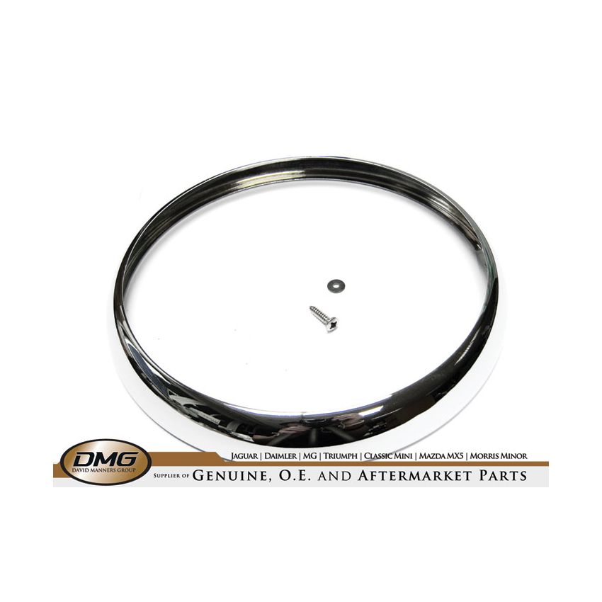 H/LAMP RIM CHROME:  TR2, TR3A, S&M, TVR, MINI, MM