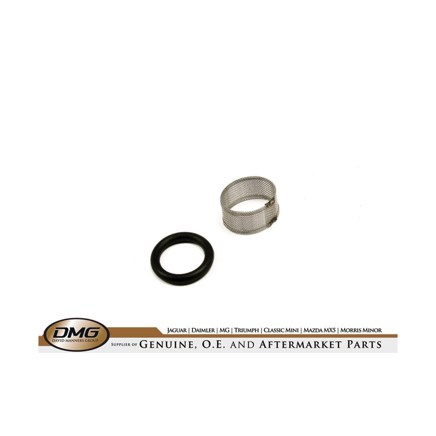 LH RELIEF VALVE BODY FILTER & O-RING:  MGB, MGB GT