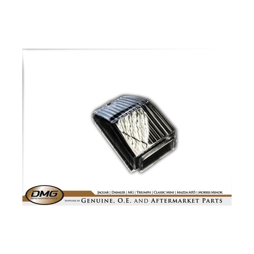 LENS WHITE FR LHD CHROME BUMPER:  MGB, SPITFIRE