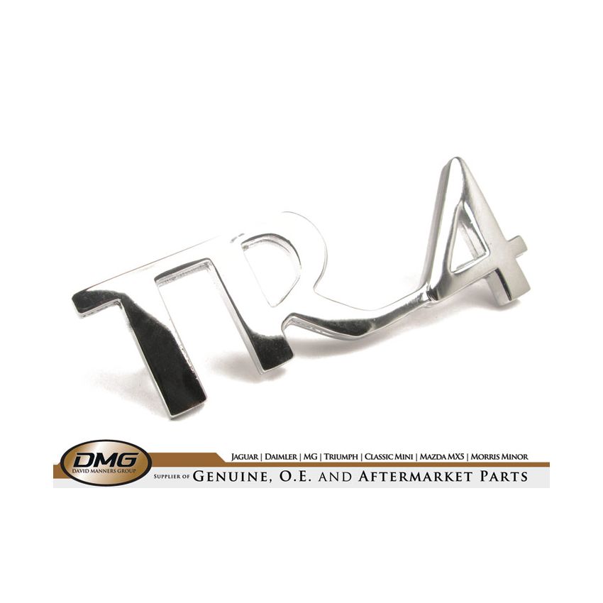 BOOT LID BADGE (CHROME):  TR4