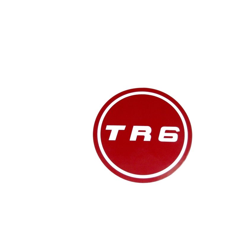 DECAL WHEEL CENTRE RED T6:  TR6